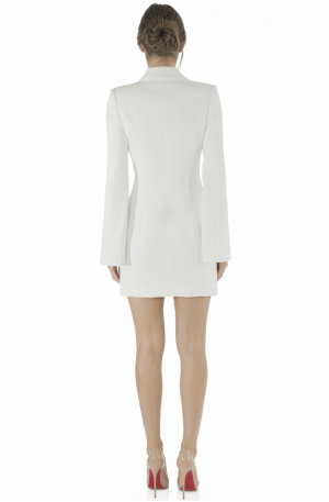 Ariel Blazer Dress - White