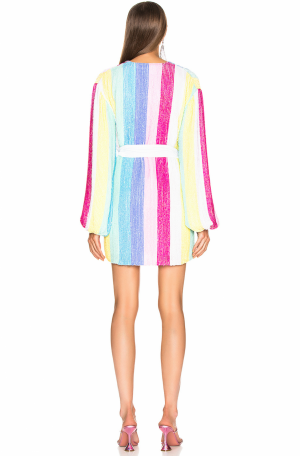 Gabrielle Robe Dress – Unicorn Stripes