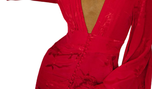 fitted lace wedding dress Rat & Boa Cecelia Dress - Red