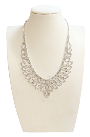 Nina Crystal Necklace - Silver