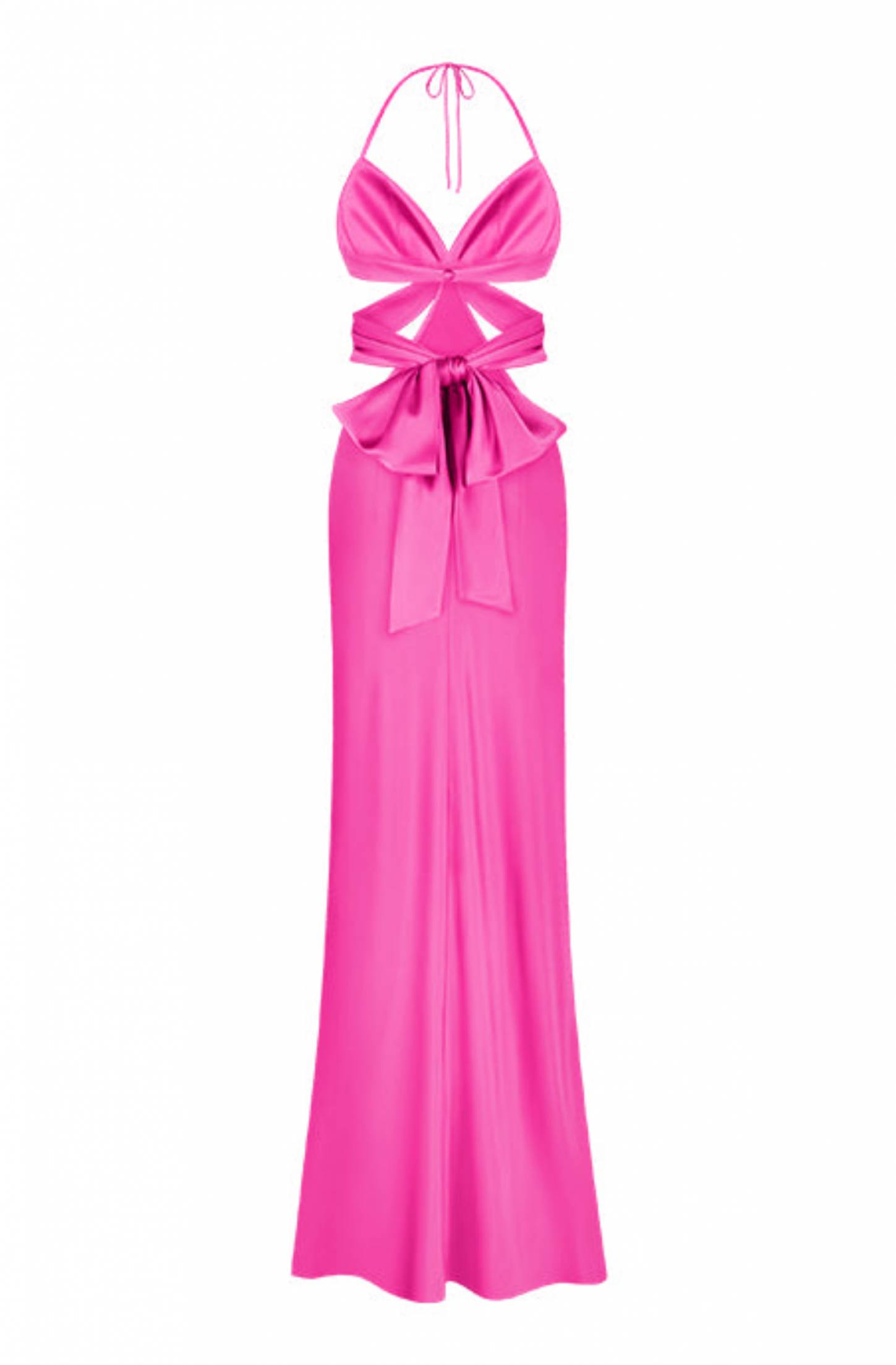 Butterfly Sleeve Flounce Dress Dusty Pink